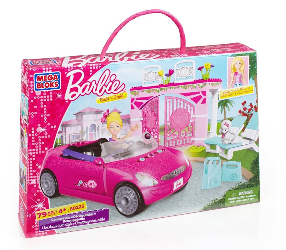 Mega Bloks - Barbie Build 'n Style Convertible, Multi Color